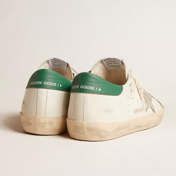 GOLDEN GOOSE - Men's Super Star Classic White/Ice/Green - MSRP $585.00 - BNIB - Picture 4 of 4